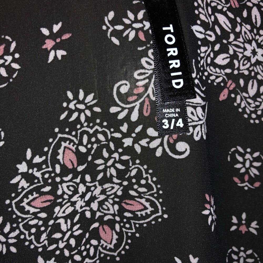 Ankle length sheer, floral duster